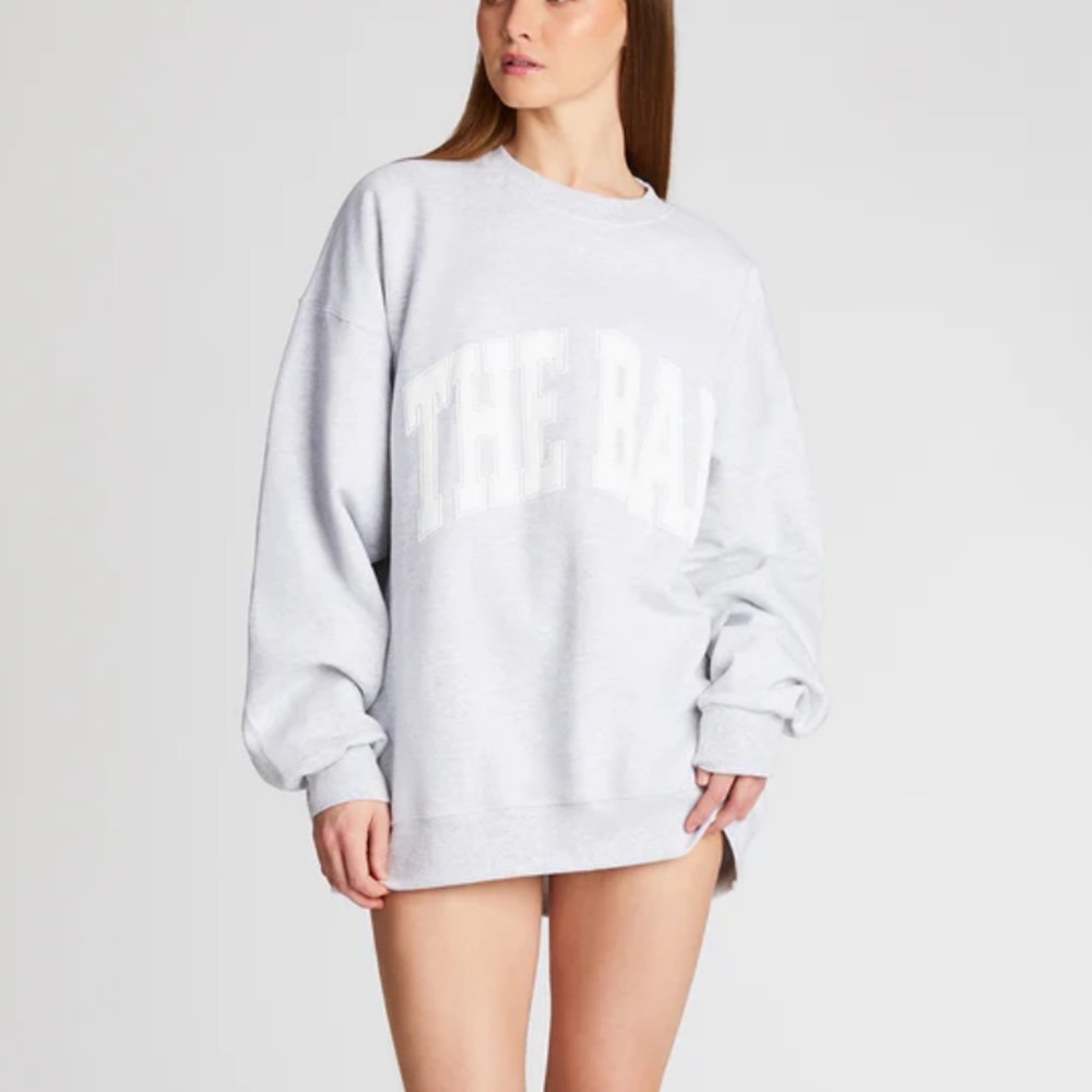 The Bar- VARSITY SWEATSHIRT LT HEATHER GREY